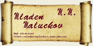 Mladen Maluckov vizit kartica